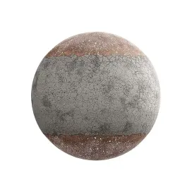 Damaged road with roadside